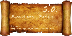 Stiegelmayer Otmár névjegykártya